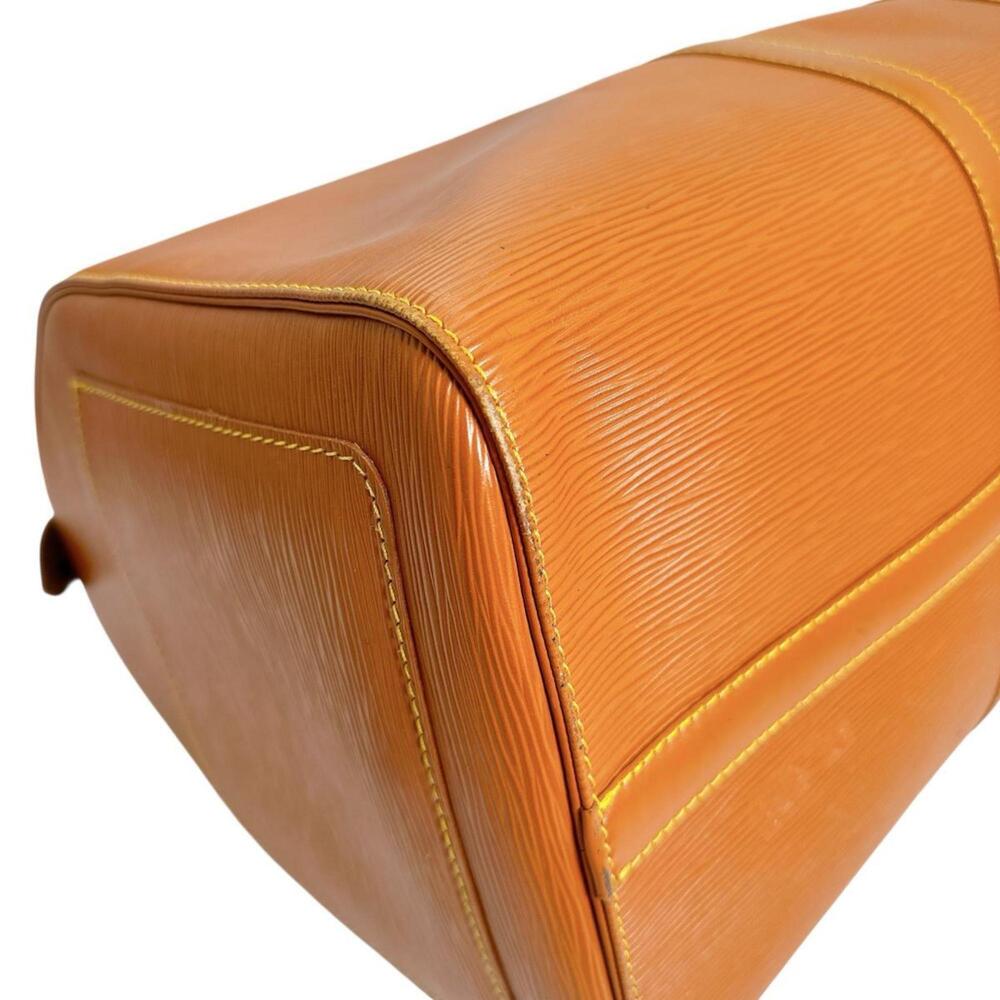 LOUIS VUITTON Brown Leather Keepall 50 Boston Bag - Picture 9 of 16